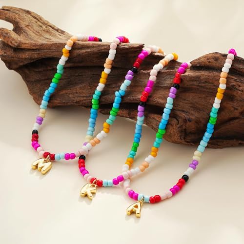 Bubble Colorful Initial Necklaces for Women Girls Kids - image 7