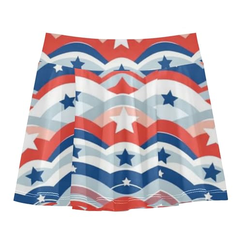 Girls Tennis Skirts with Built in Shorts Flowy Girl Skort Kids Pleated Skort with Pockets