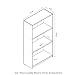 Furinno Basic 3-Tier Bookcase Storage Shelves, Dark Walnut