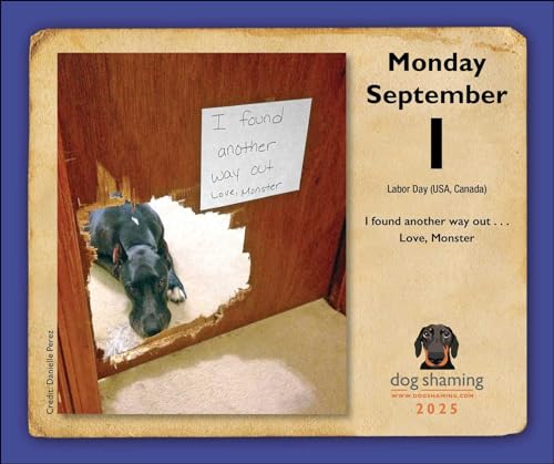 Dog Shaming 2025 Day-to-Day Calendar