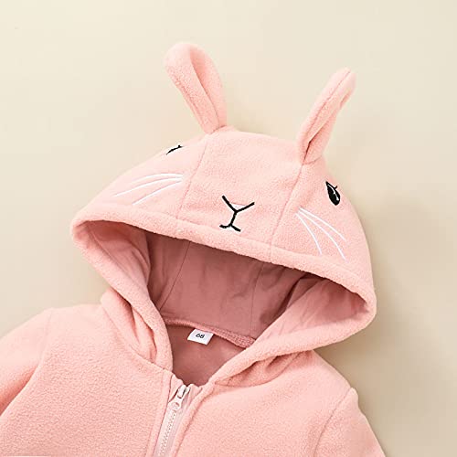 NLGToy Roupas de inverno para meninas com estampa de coelho casaco com capuz infantil moletom para b
