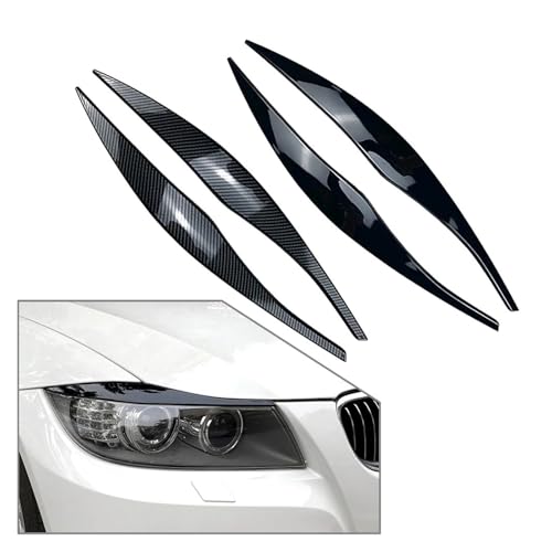 Paupières de phares de voiture pour E90 E91 noir carbone