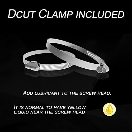 4 Inch Dryer Vent Hose,Flexible Insulated Air Ducting,Vent Hose PVC Aluminum Foil with 2 Clamps for HVAC Ventilation(White)