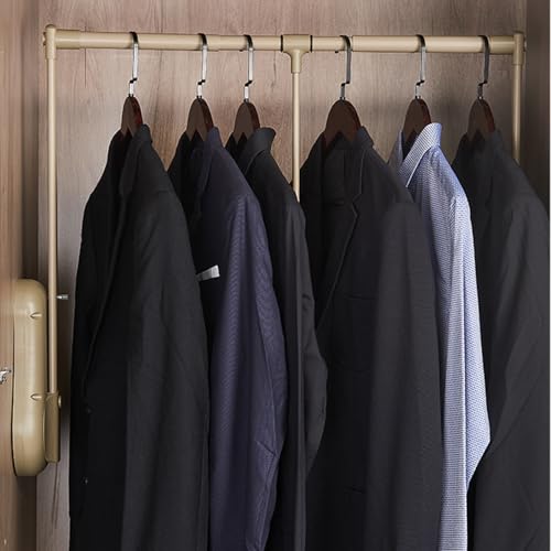 Tringle de placard rabattable avec levier hydraulique marron extensible
