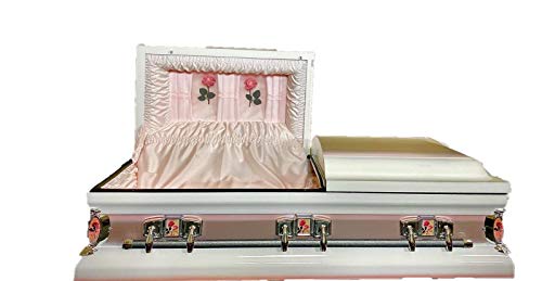 Beautiful Orchid/White Trimmed In Pink 18Ga Casket #TOP2