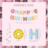 Zoom IMG-1 bieufbji donut happy birthday banner Zoom IMG-1 bieufbji donut happy birthday banner