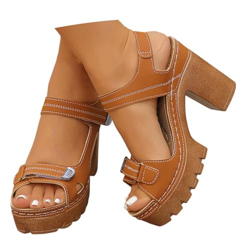 Sandales plates au design bout ouvert avec bride ajustable et talon compensé