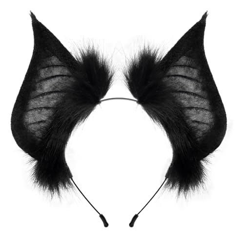 dzqad Disfarce de orelhas de morcego | diadema de orelhas de morcego para Halloween - diadema de cosplay com asas | para adultos dança desempenho espetáculo aniversário carnaval festa