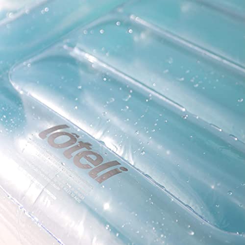 Clear Lounger By Lôteli - Transparent Inflatable Chaise Pool Float For Adults & Kids - Minimal Aesthetic For Pool Parties, Summer Fun & Ultimate Relaxation - Durable & Easy To Inflate - Cup Holder #TOP6