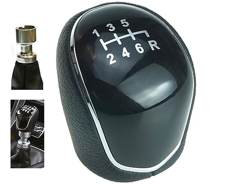 Bouton de levier de vitesse 138_6R (Retour en arrière à droite / 6R) compatible/pièce de rechange pour Ford C-Max Focus Galaxy Kugo Mondeo S-Max Transit 6R