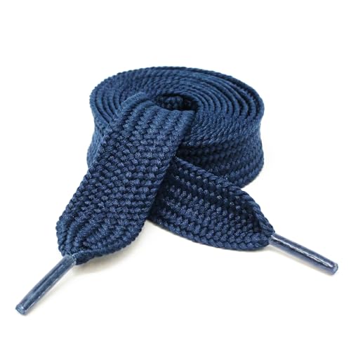 Image of BUCKLE CITY Thick Flat 3 /4 inch Wide Shoelaces Solid Color Strings for All Shoe Types - Chunky Fat Laces for Sneakers, Boots
