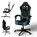 Produktbild Juskys Gaming Stuhl  PC Stuhl & Bürostuhl in einem, ergonomisch, verstellbare Rückenlehne, höhenverstellbar, Kunstleder Gaming Chair Schwarz/türkis