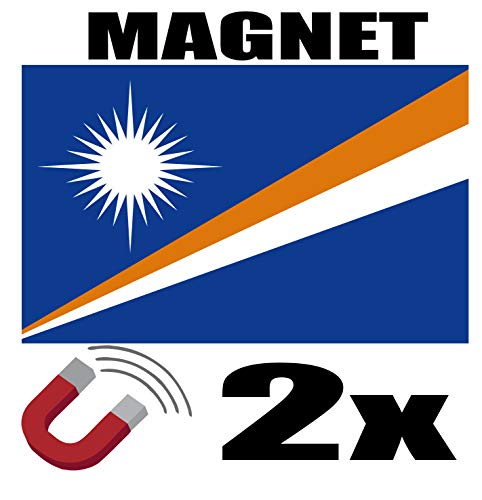SAFIRMES 2 x Marshall Flagge Magnet 6 x 3 cm Deko Magnet Marshall Magnet...