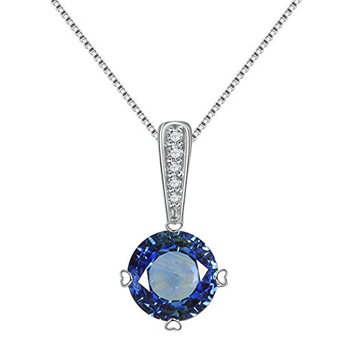 Collier en zircone rouge pour femme avec une élégante chaîne plaquée or rose