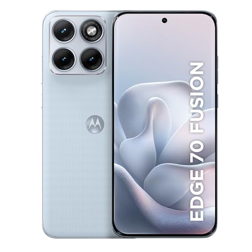 Smartphone Motorola Edge 70 Fusion 5G - 256GB 24GB (8GB RAM + 16GB RAM Boost), camera 50MP Sony Lytia 710, Tela 1.5K extreme Amoled 144hz - Branco