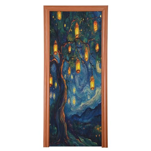 Nander A Tree Hanging Lanterns Door Cover Party Accessory,Festivals Party Supplies Door Covers Indoor Outdoor Christmas Decoration 36