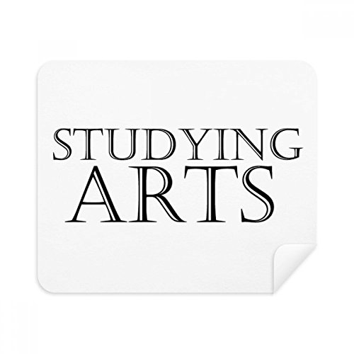 Short Phrase Studying Arts Cleaning Cloth Screen Cleaner 2pcs Suede Fabric