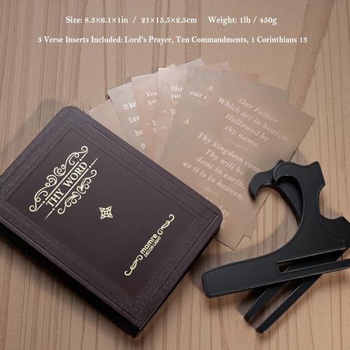 Image of mamre Bible Verses Lamp, The Old Testament Display Light - Thy Word is a lamp Unto My feet, and a Light Unto My Path. - Exodus 20:1-17 The Ten Commandments, Religious Inspirational Gift
