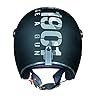 Royal Enfield Open Face Camo MLG Helmet with Bubble Visor Matt Black, Size: L(59-60cm)