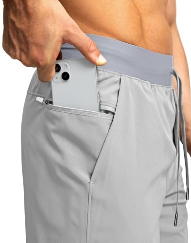 Image of Soothfeel Men's Running Shorts with Zipper Pockets 9 inch / 7 inch / 5 inch Quick Dry Eight Basketball Gym Workout Athletic Shorts
