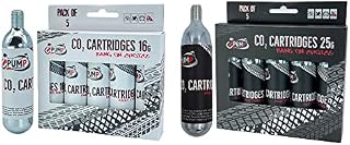 Upump 16g | 25g Threaded CO2 Cartridges, Quick & Easy, Fast Tyre Refill Canisters, Pack of 5