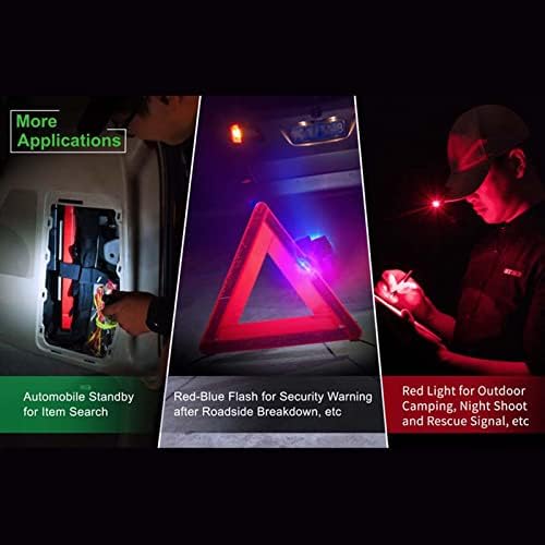 AAA Compact Clip Cap Light - Multi-Purpose Head Torch Adjustable Detachable Light Hands Free for Hunting Camping Fishing (White/Blue/red)
