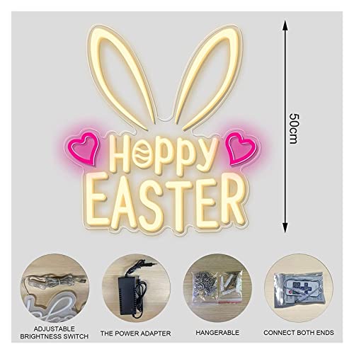 Yamo Dudo Easter Bunny Neon Sign For Wall Decor Indoor Led Neon Light Sign For Easter Decor Decorative Bunny Light Neon Sign Bunny Led Lights For Bedroom, Home, Office And Bar #TOP1
