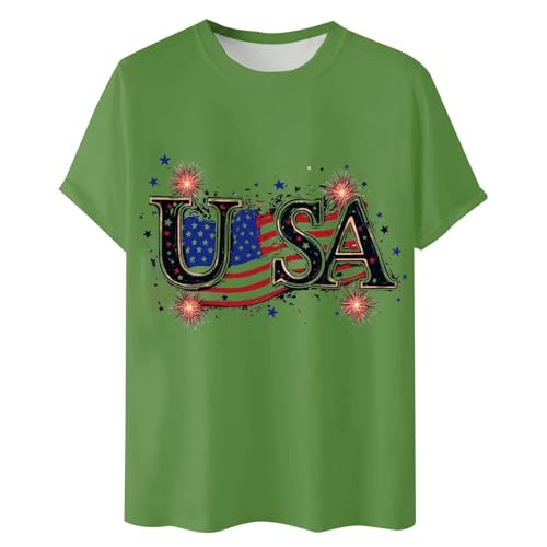 Camiseta para hombre 2025, camiseta para hombre, camiseta para el día a día, corte holgado, manga corta, cuello redondo, con estampado elegante para trajes de verano, espaguetis, top de verano, verde