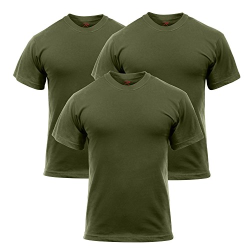 Rothco 3 Pack Military T-Shirt, 2XL Olive Drab