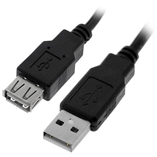 C&E MCNE460401 6ft USB 2.0 A Male to A Female Extension Cable (Black)