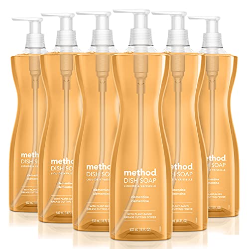 Method Gel Dish Soap, Clementine, 18oz, 6 bottles
