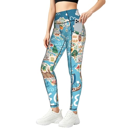 Legging de sport Grèce avec poches : finis les pantalons de yoga qui glissent
