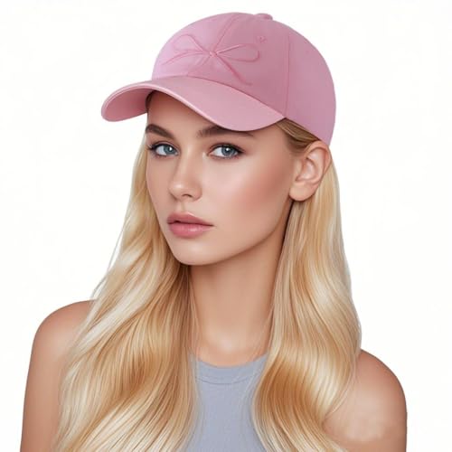 Womens Baseball Caps Bow Hat Cute Trucker Hats for Girl Fashion Gorras para Mujer Mens Embroidery Adjustable Ball Cap3