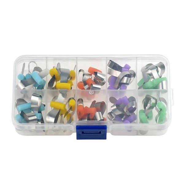 Dental Automatrix Metal Band With Locker(Assorted Colours)(Pack Of 50Pcs)