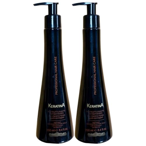 Ristrutturante Istantaneo con Cheratina Liquida Capelli Danneggiati, 250ml (2 Unità)