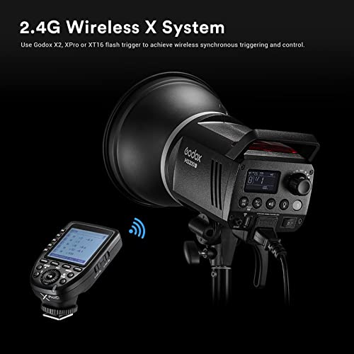 Godox MS300V MS300-V Studio Flash Strobe, 300ws GN58 5800K Monolight, 0.1-1.8S Recycle Time, 2.4G Wireless X System, Bowens Mount with 10W LED Modeling Lamp for Studio Portrait Photography by GODOX - Image 7