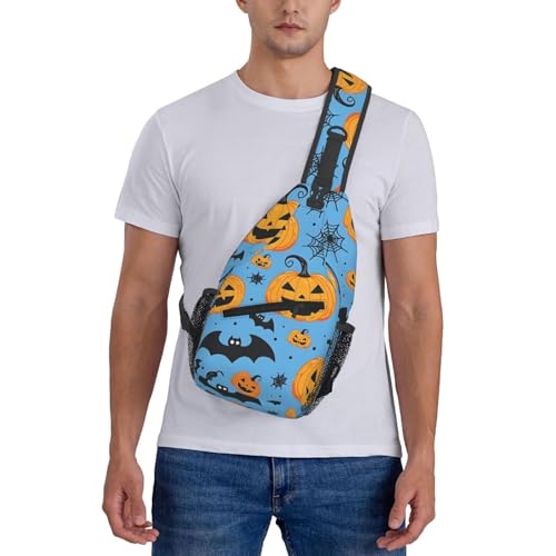 Mochila tipo sling con estampado Halloween para mujer y hombre miniatura 7