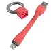 myCharge PowerCord Go Keychain Lightning Cable Detachable 4-Inch iPhone Charger Cable Apple MFI Certified - iPhone 5 and Higher - XS, XS Max, XR, X, 8, iPad, iPod with a Lightning Connector - Pink