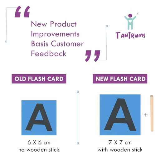 Image of Tantrums Sandpaper Capital Alphabet Letters for Kids | 26 Capital ABC Blocks with Wooden Tray & Stick | Tactile Pre-Writing, Letter Recognition & Fine Motor Skills