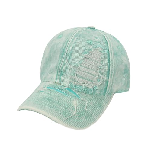 Rap Y2K Hip Hop Casquette de baseball en denim pour homme et femme Casquette déchirée vintage Casquette de baseball rétro unisexe Casquette de sport...