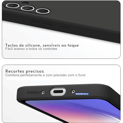 Capa Capinha Case Compatível Samsung Galaxy S23 Silicone Veludo Premium Anti Impacto (PRETO)
