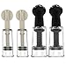Jesakmie 4pcs 2 Size Black and White Nipple Corrector Suction Cups - Nipple Inverted, Flat and Shy Nipples, Breastfeeding or Women