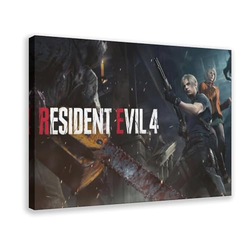 BLJKHTGG Poster su tela di Resident Evil 4 Remake, gamer