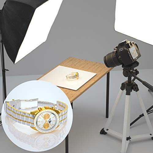 Niubee Acrylic Reflective Display Board For Product Photo Background Shooting Tables Props (12X12 Inch, Black + White) #TOP1