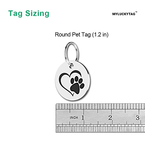 MYLUCKYTAG Stainless Steel QR Code Pet ID Tags Dog Tags - Pet Online Profile - Scan QR Receive Instant Pet Location… - Image 3