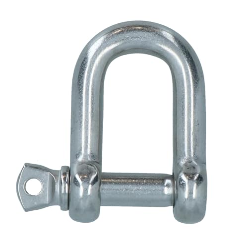 Manille marine 12mm inox 316 pour bateau et levage AB Tools lot de 4