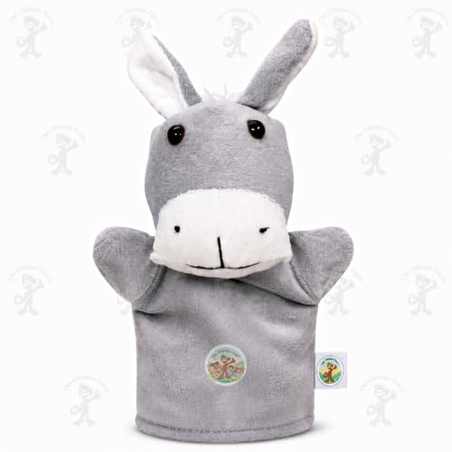 Image of Donkey Puppet Soft Hand Puppet for Kids Role Play Storytelling Educational Toy