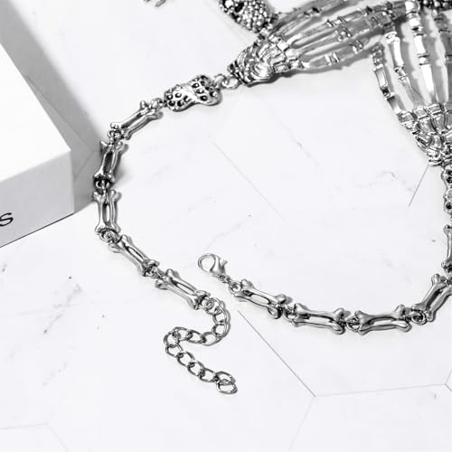 Collar de cráneo ajustable para solucionar la falta de accesorios punk 6