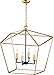 Maxim 25156GLTXB Abode Candle Foyer Chandelier, 4-Light 240 Total Watts, 21"H x 18"W, Gold Leaf/Textured Black