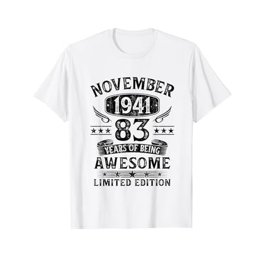 Regalo 83 Años Cumpleaños Hombre Mujer Noviembre 1941 Camiseta